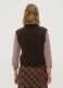 Gilet marrone in lana elasticizzata a girocollo_3