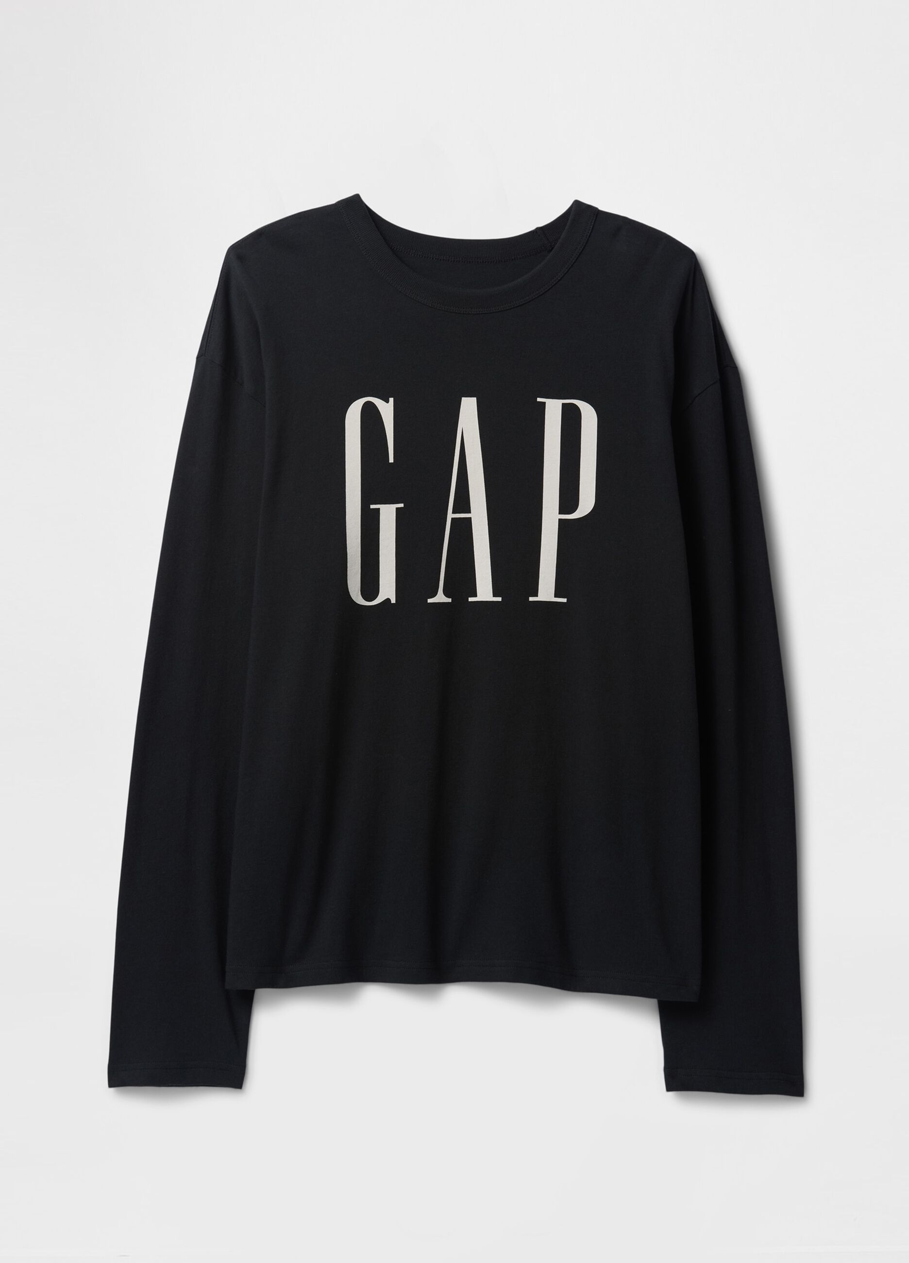 GAP Black Long Sleeve Cotton T-shirt