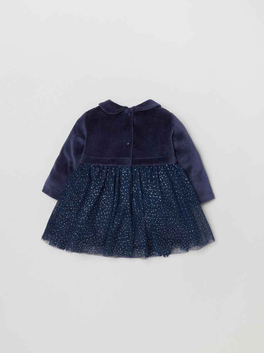 Abito con gonna in tulle e strass_1