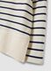 Maglia bianca a righe blu in cotone elasticizzato regular fit_5