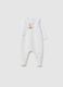 White Cotton Blend Baby Girl Romper_0