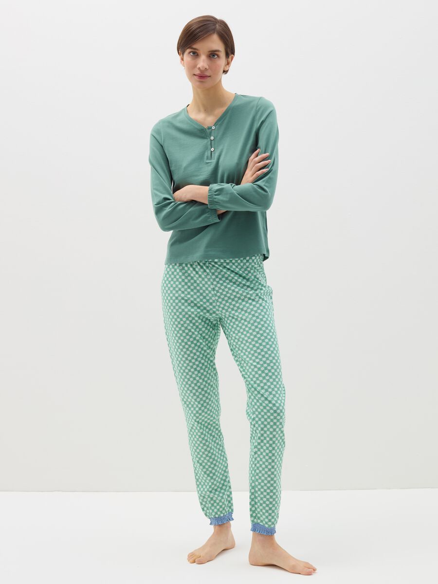 Pyjama trousers with small flowers_0