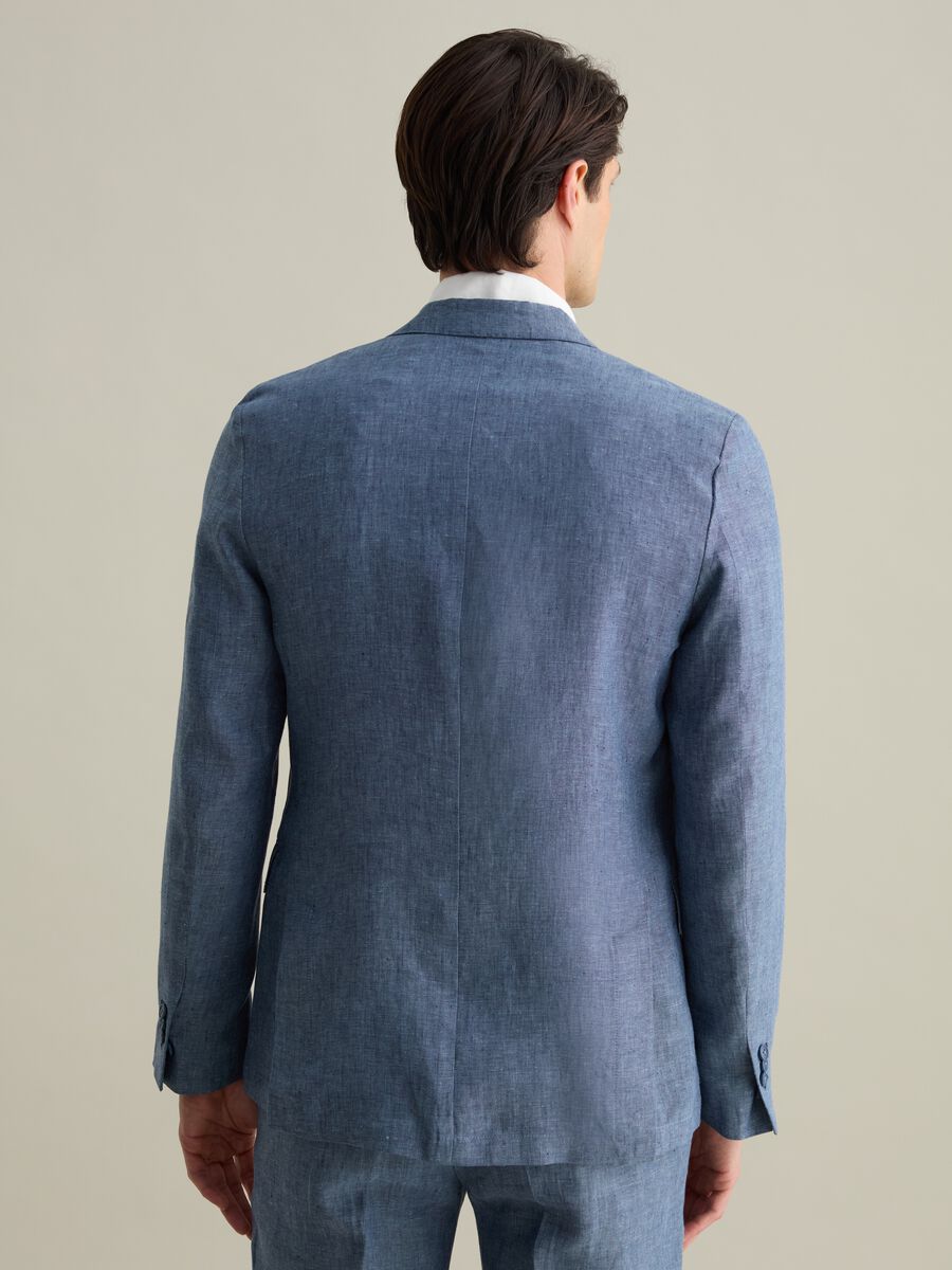 Single-breasted blazer in linen_2