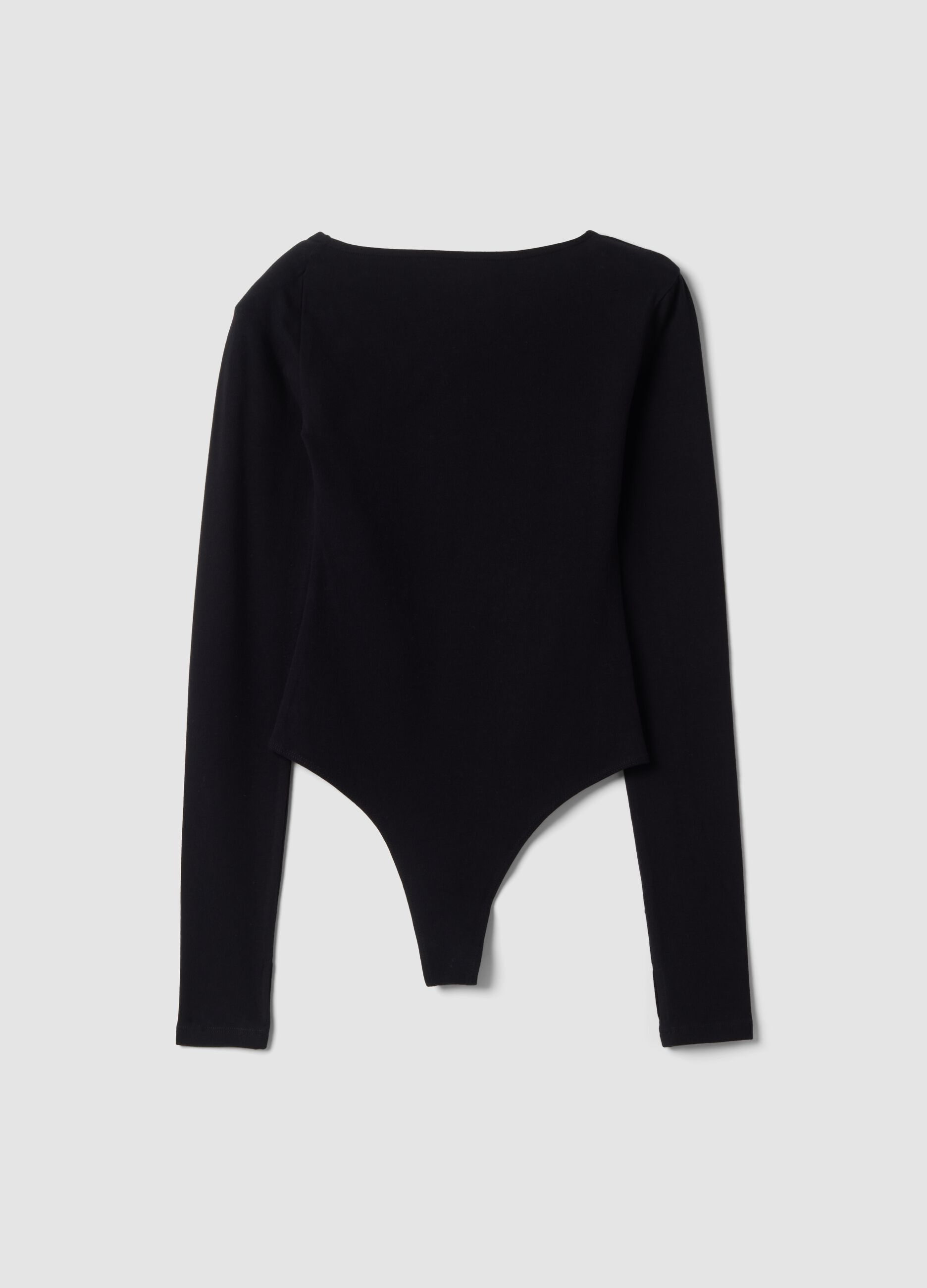 Asymmetrical Bodysuit Black