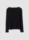 Black pure cotton crew-neck T-shirt_6