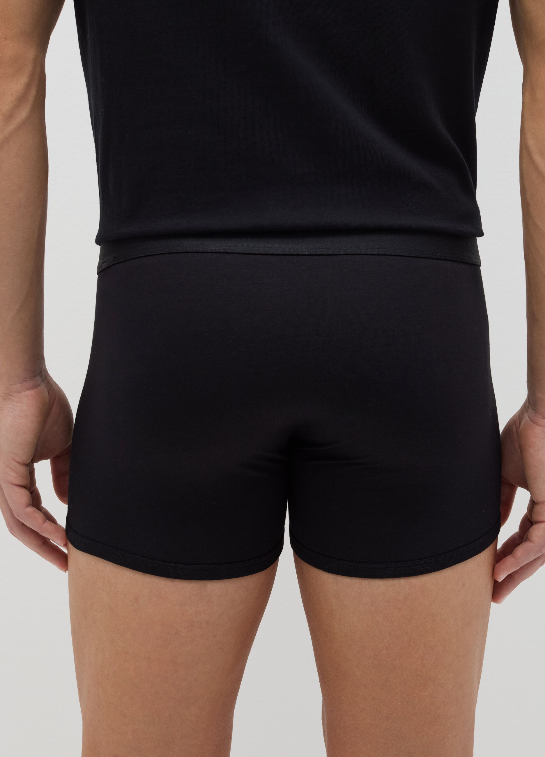 Two-pack boxer shorts in Supima cotton with contrasting piping