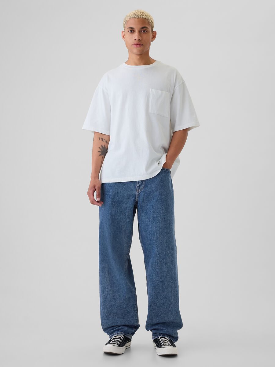 Baggy-fit jeans with mid-rise waist_0