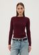 Red cable-knit crew neck jumper, regular fit_2