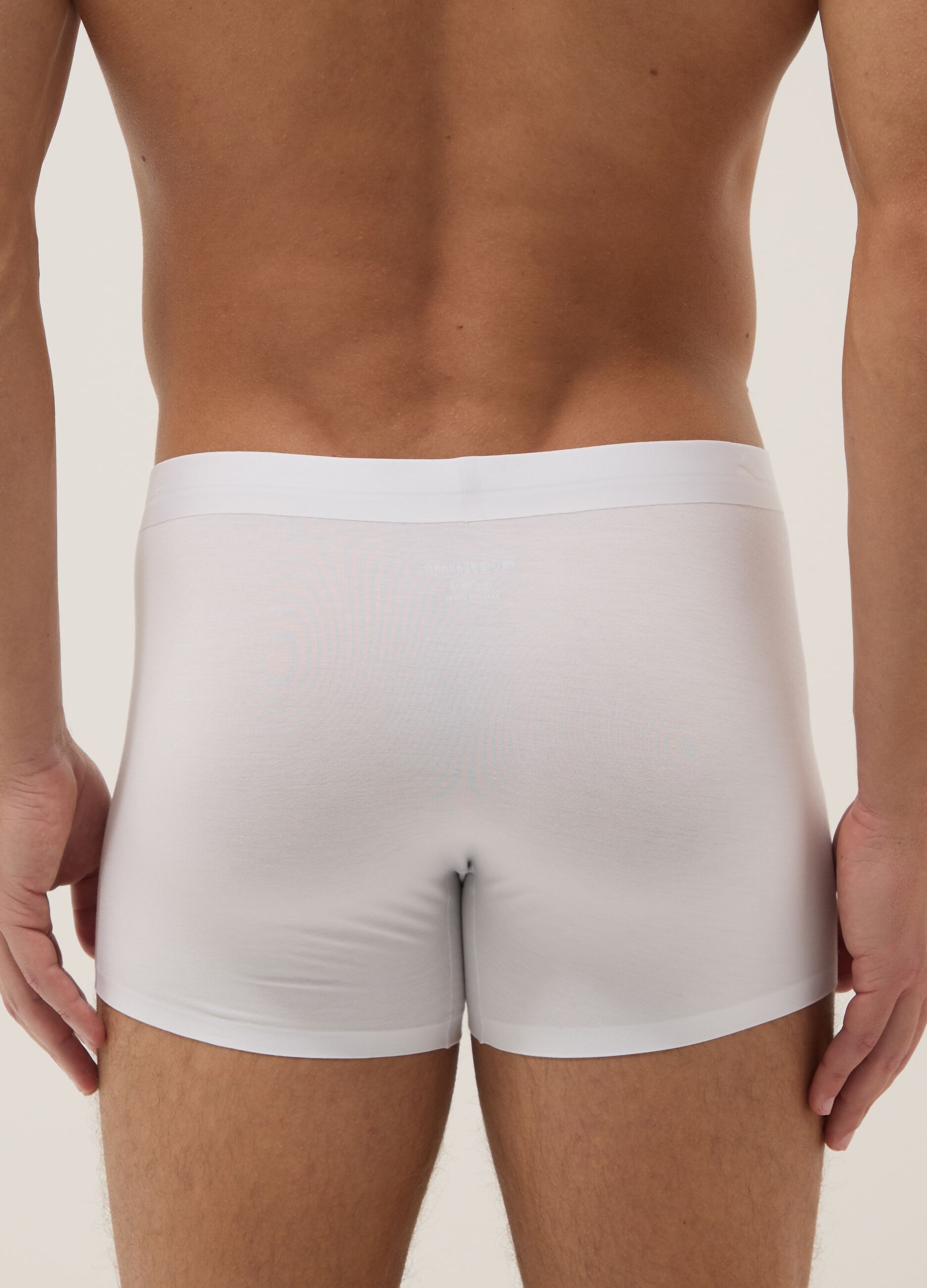 Bipack boxer in modal elasticizzato bianco regular fit