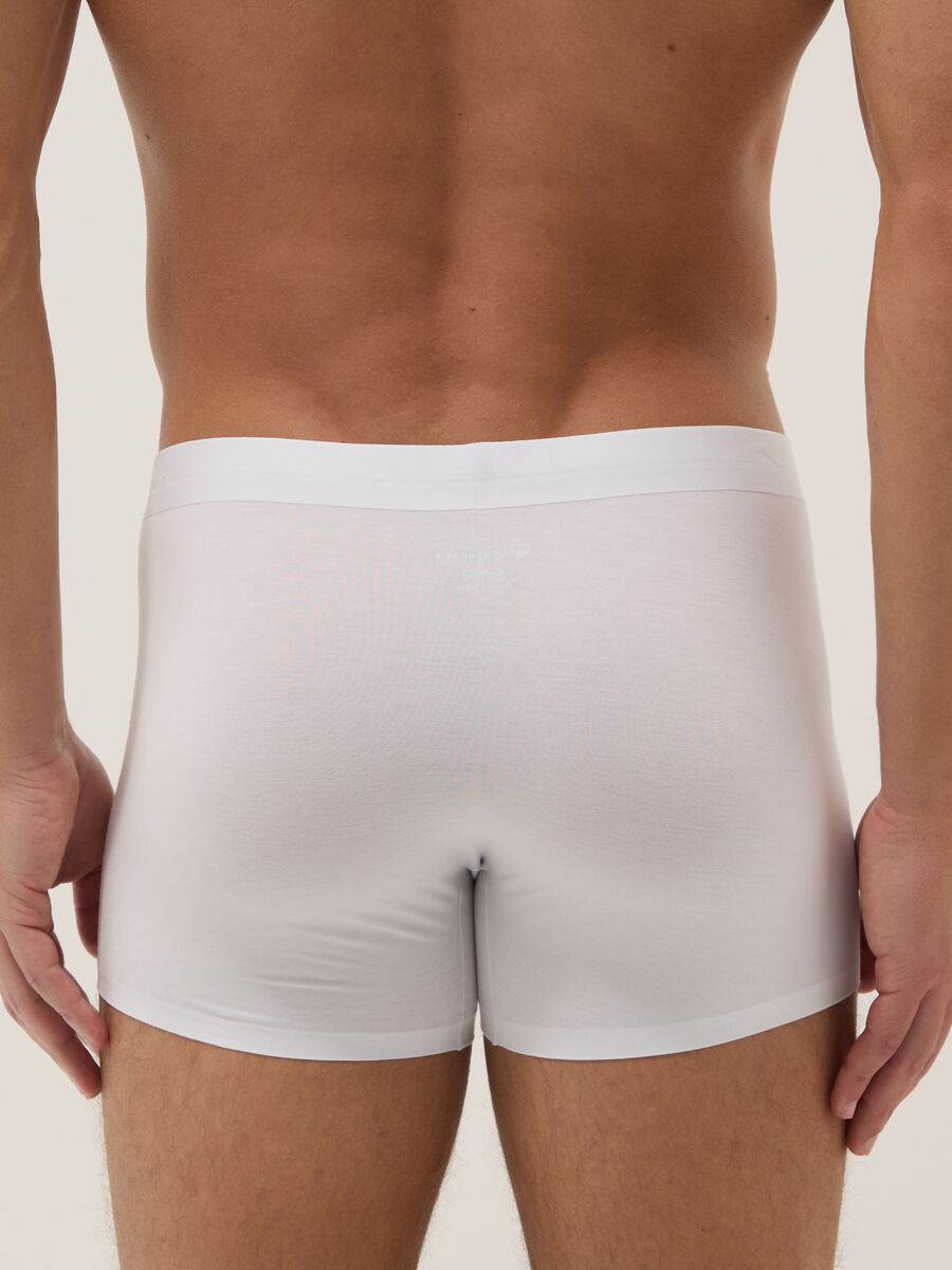 Regular-fit white stretch modal boxer shorts, 2-pack_2