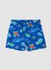 Blue boys&rsquo; swim shorts with ocean print_0