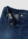 Jeans flare blu in cotone elasticizzato con bottone orsetto per bimba_2