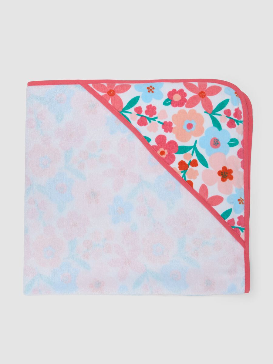 Multicolour floral pure cotton baby girl beach towel_0