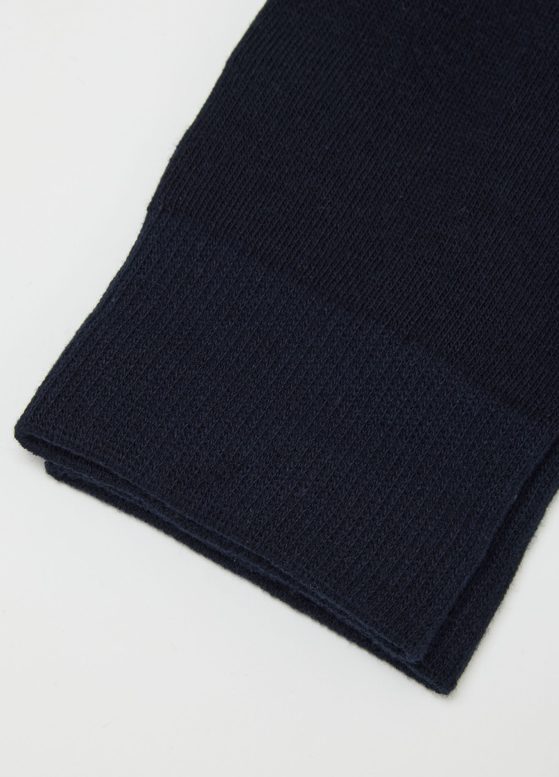 Set of Blue Stretch Cotton Long Socks Multipack