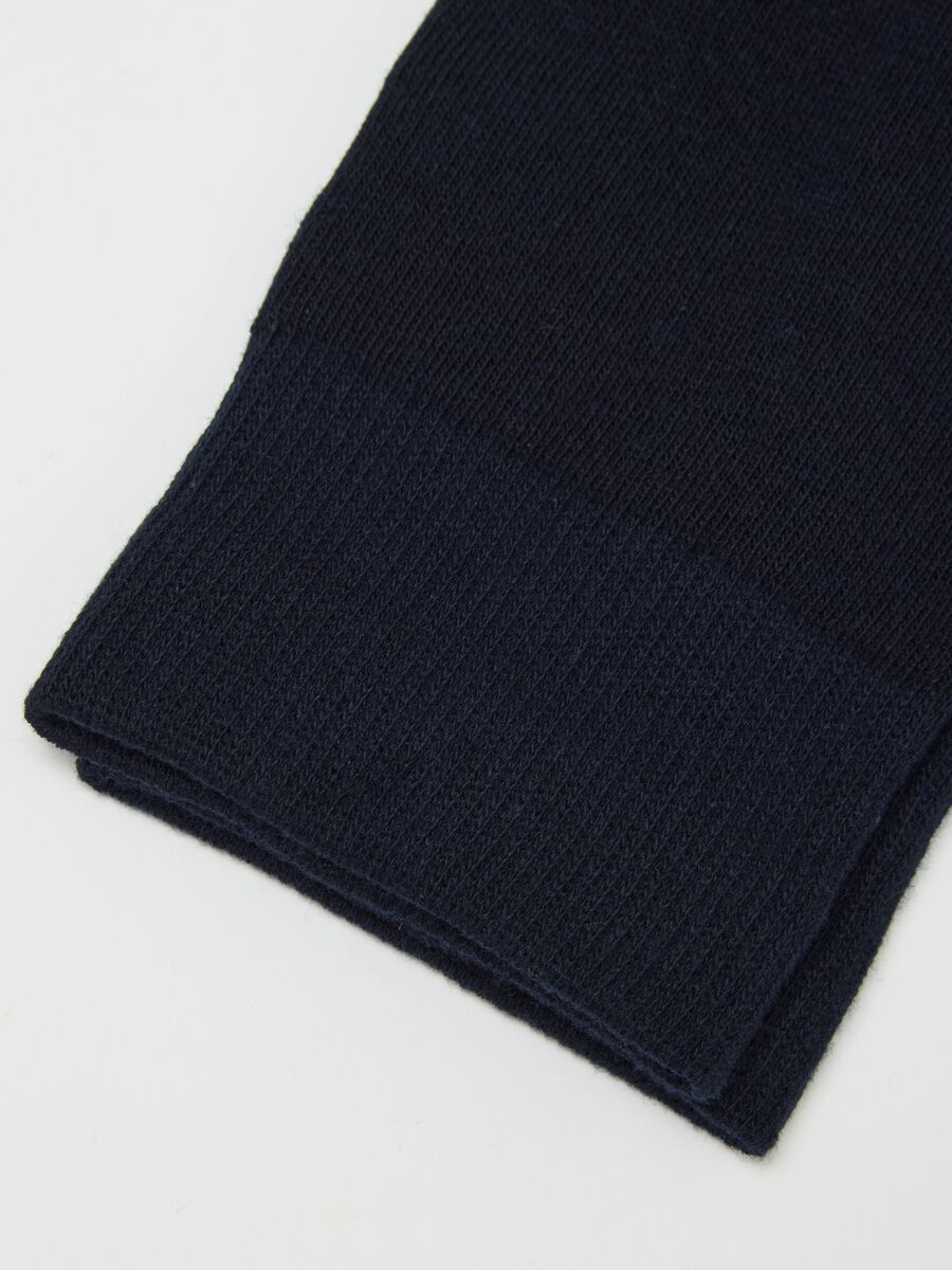 Set of Blue Stretch Cotton Long Socks Multipack_1