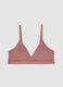 Pink triangle bra in organic cotton and stretch viscose_0
