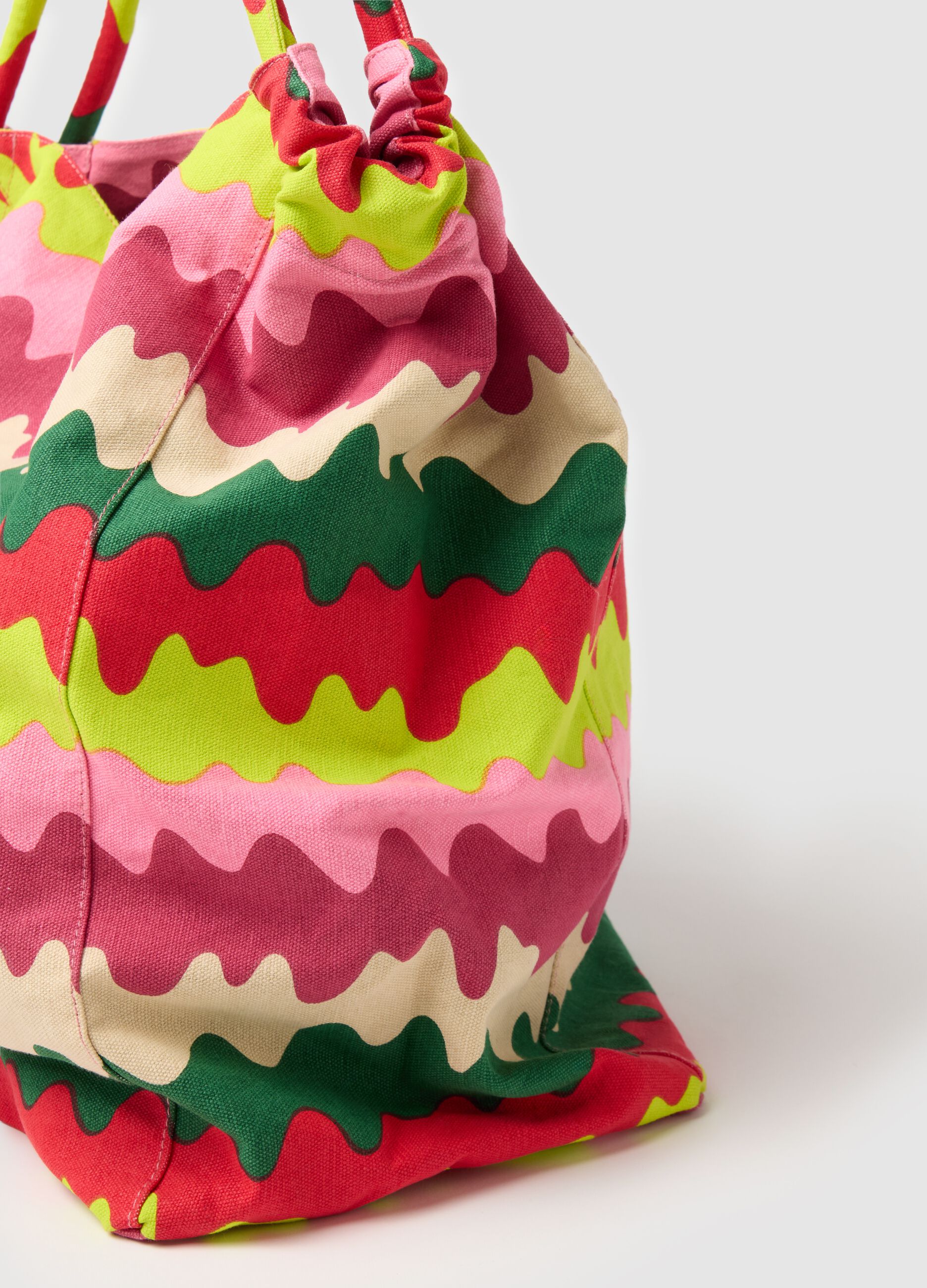 Multicolor Cotton Beach Bag Lead