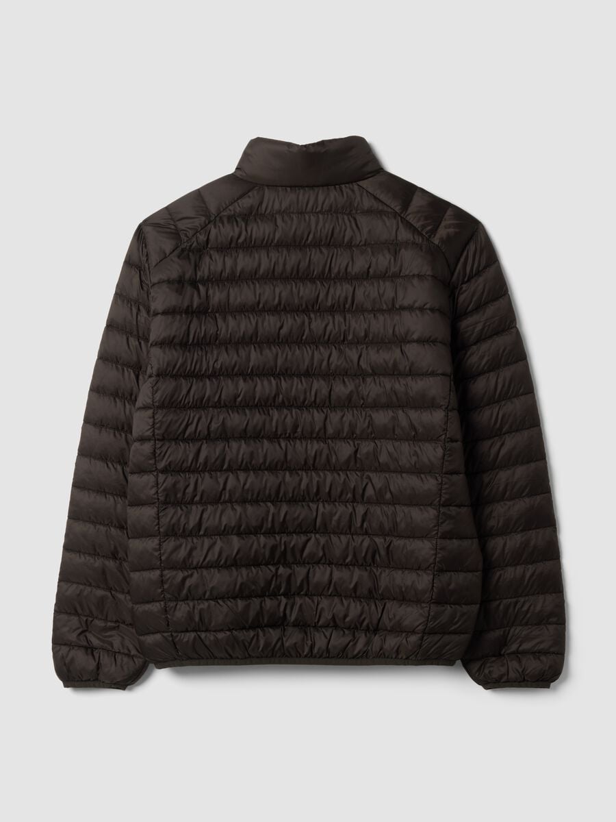 Brown Ultralight Padded Jacket, Regular Fit with Zip_6