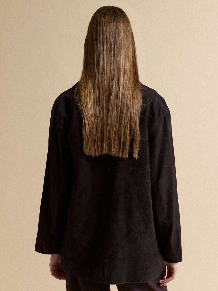 Black genuine leather jacket, regular fit_3