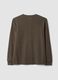 Brown honeycomb viscose-blend regular-fit T-shirt_6