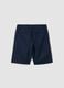 Boys&rsquo; blue linen and cotton blend regular-fit shorts_4