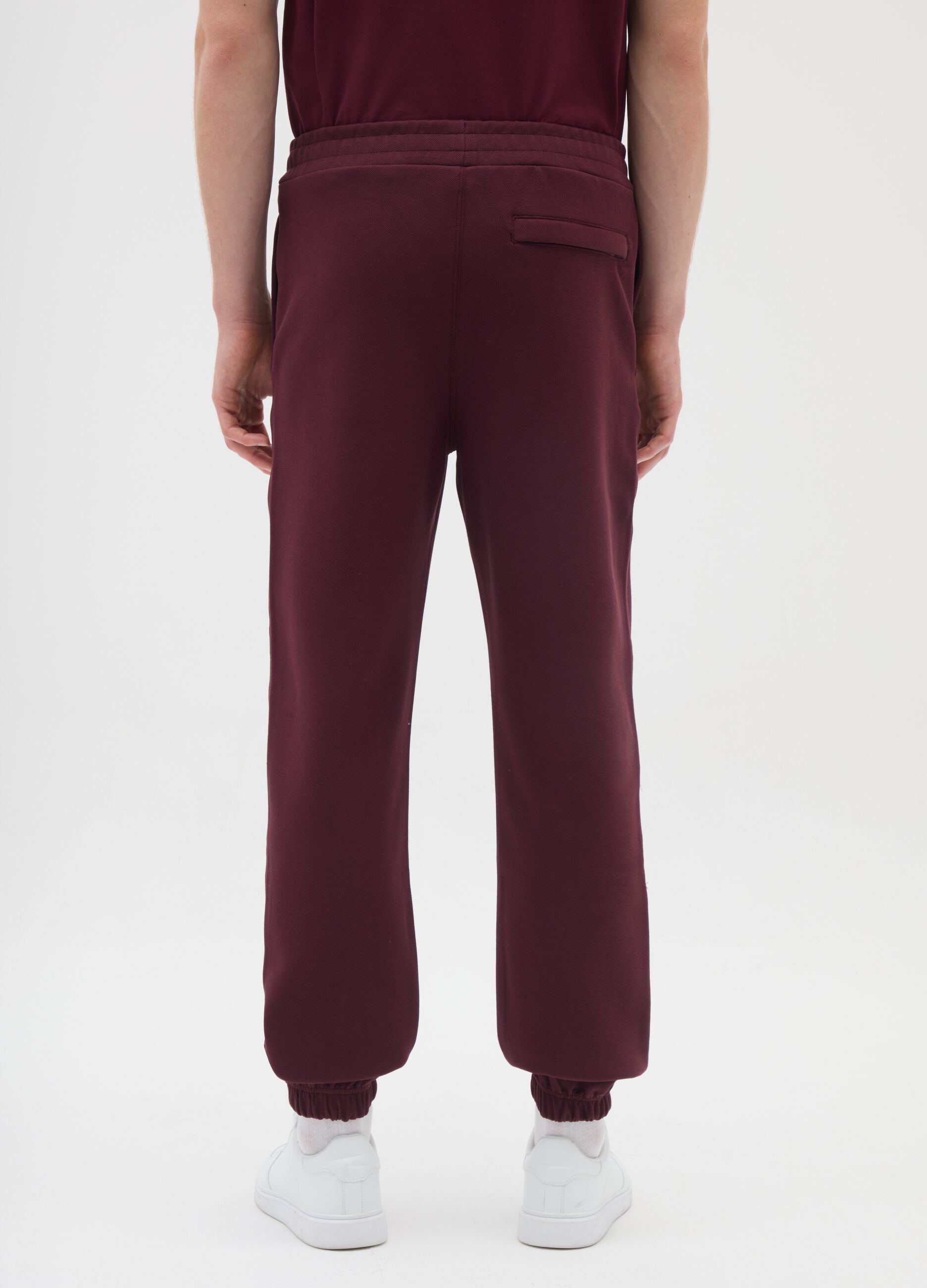 Stretch Brown Piqué Trousers