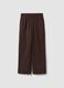 Straight Stretch Cotton Brown Jogger Trousers_4