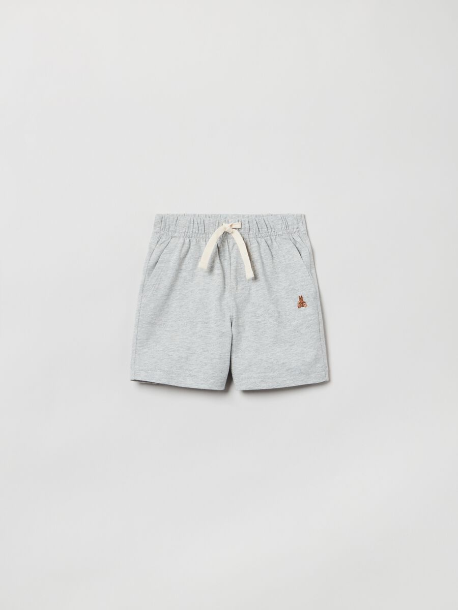 Organic cotton shorts with drawstring_0