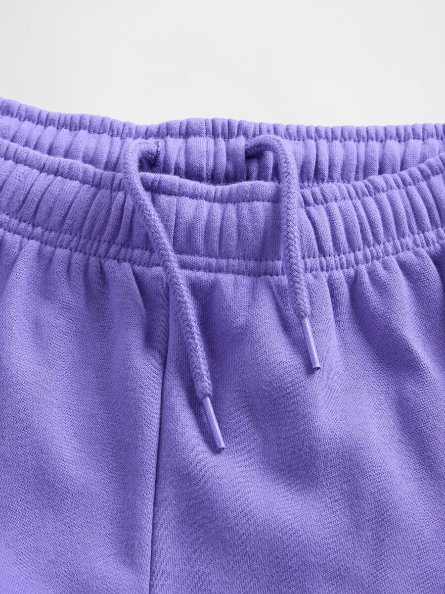 Purple knit trousers for girls_4