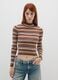 Maglione marrone a righe vestibilità fitted_1