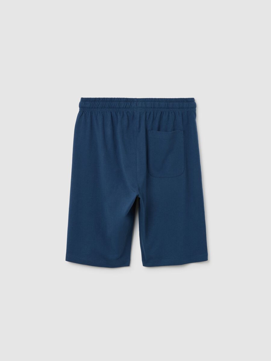Boy's regular fit blue cotton shorts_4