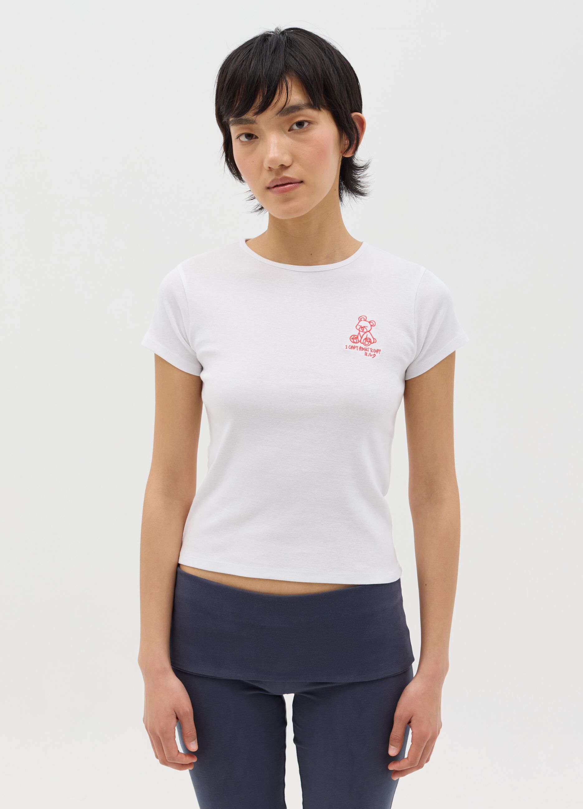 Slim-fit T-shirt in cotton