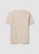 T-shirt beige in puro cotone organico jersey regular fit_1