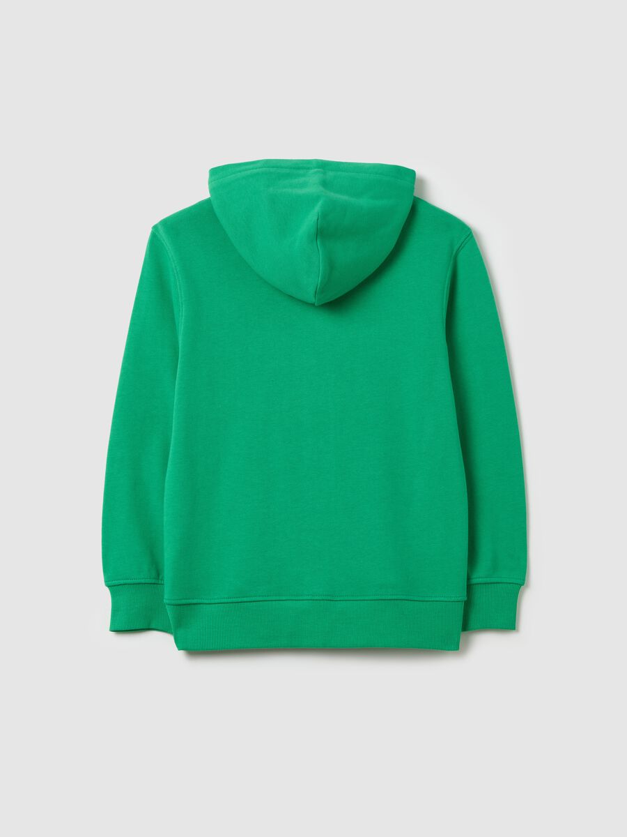 Full-zip sweatshirt in French terry with hood_1
