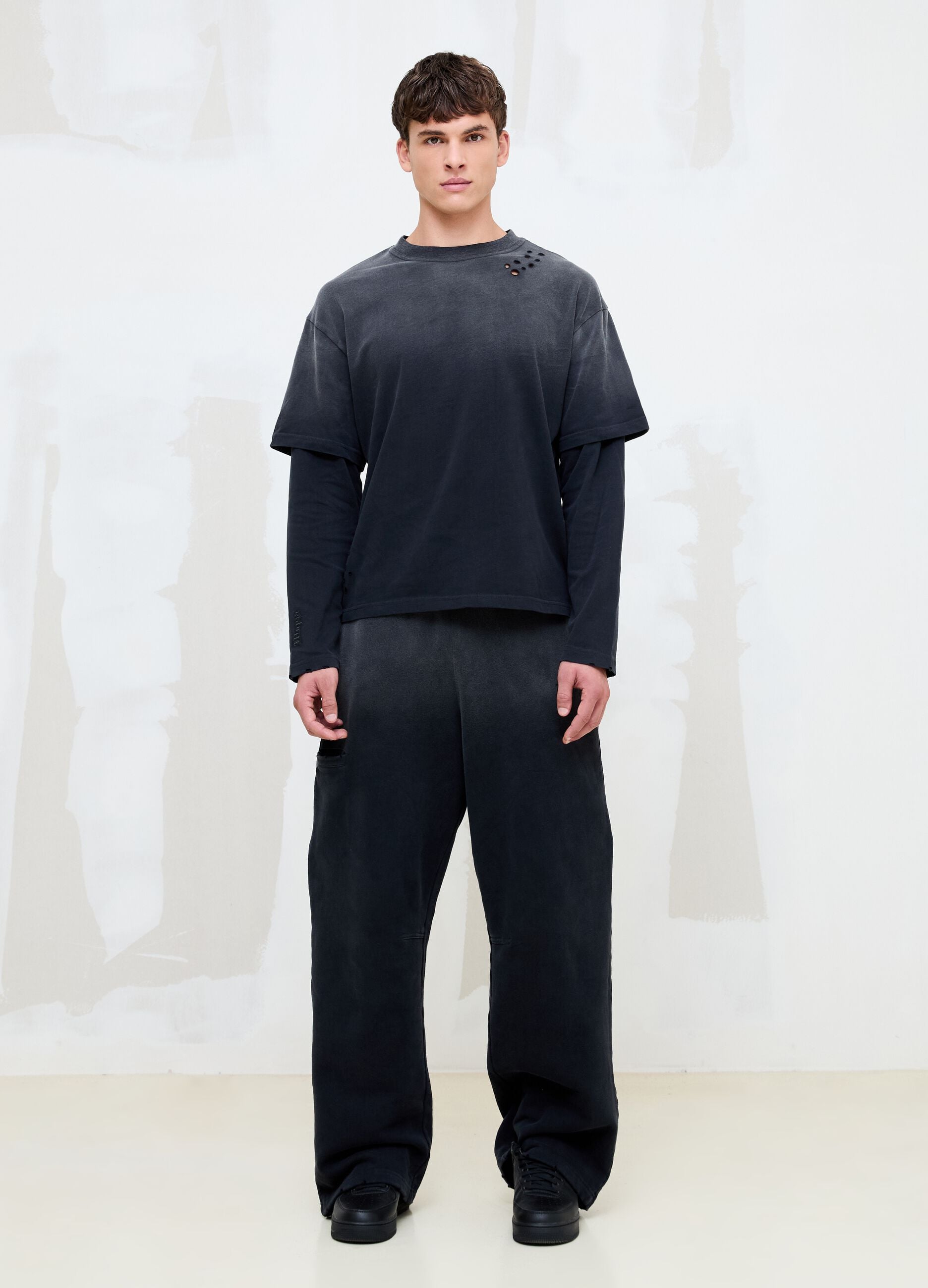 Double Longsleeve Sunfaded Black