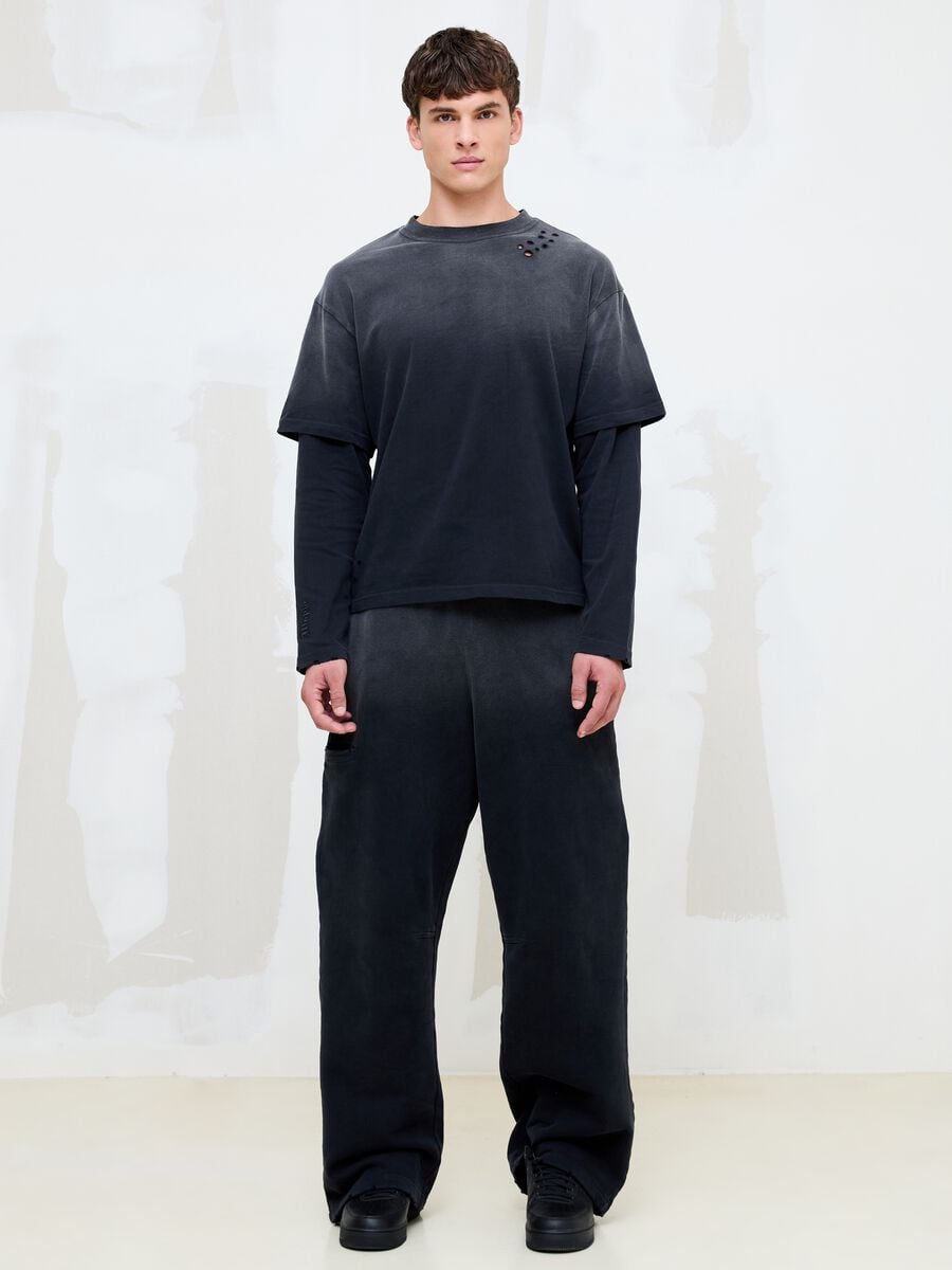Double Longsleeve Sunfaded Black_2