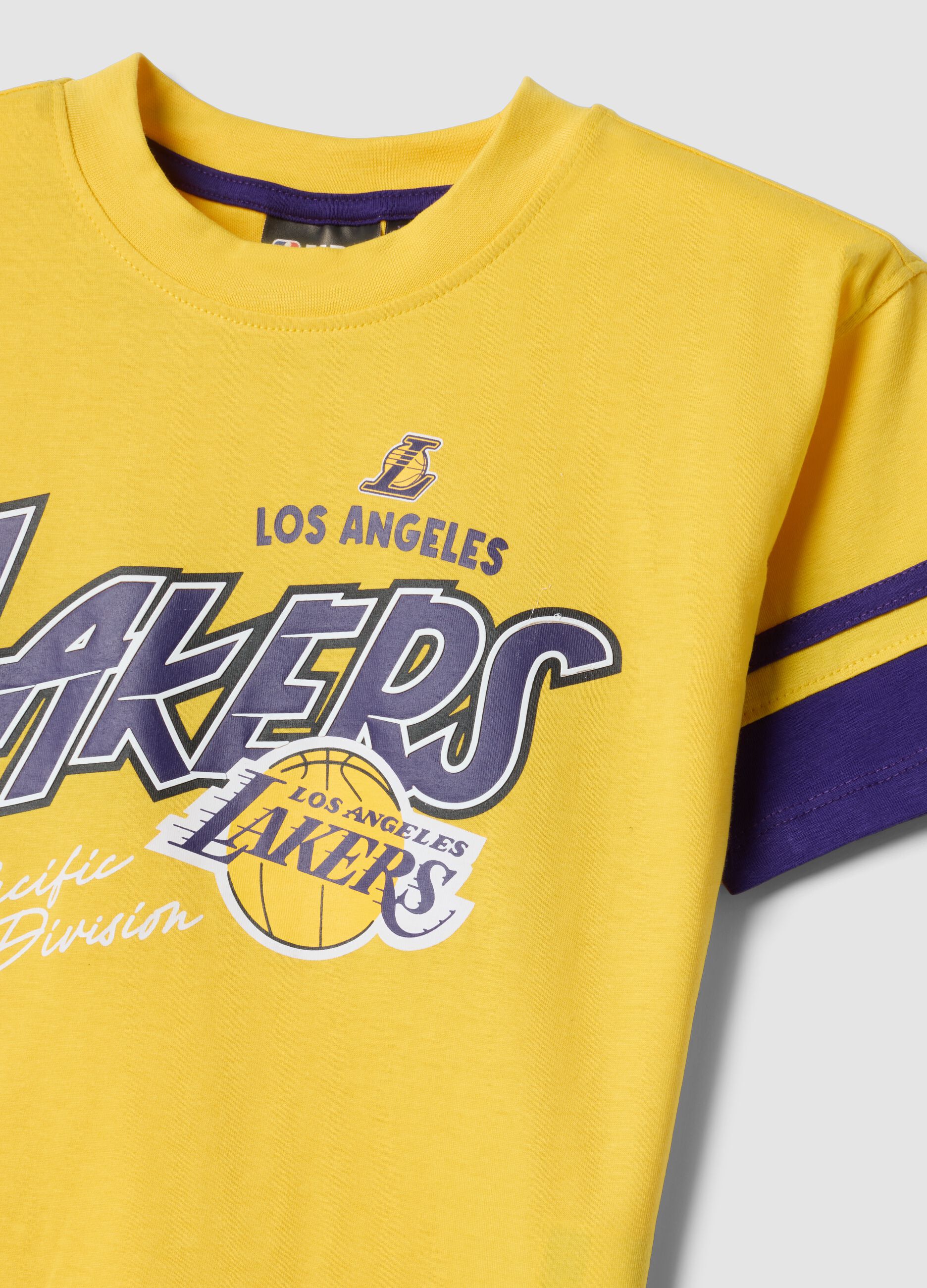 Yellow pure cotton set with T-shirt and shorts