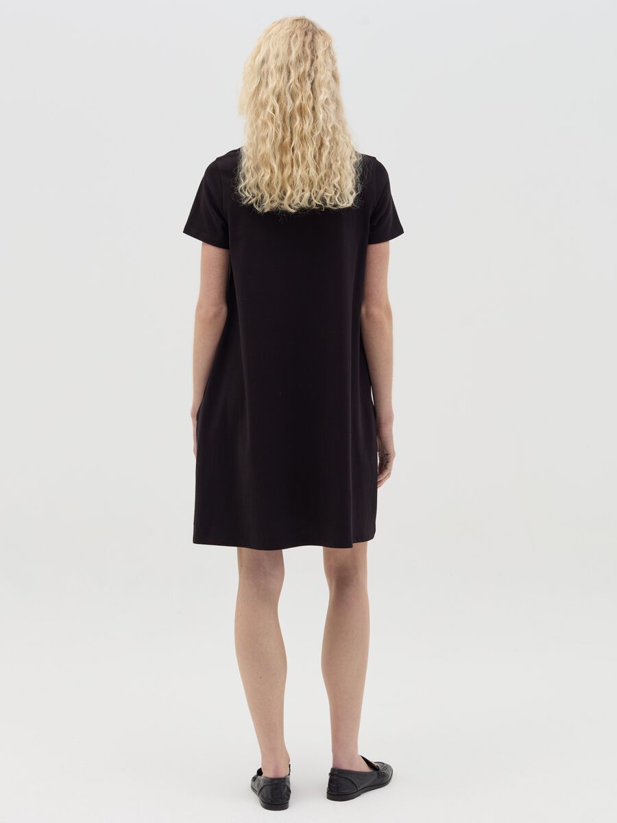 Essentials short black dress in cotton_3