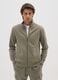 Green Cotton Blend Zip Sweatshirt_0