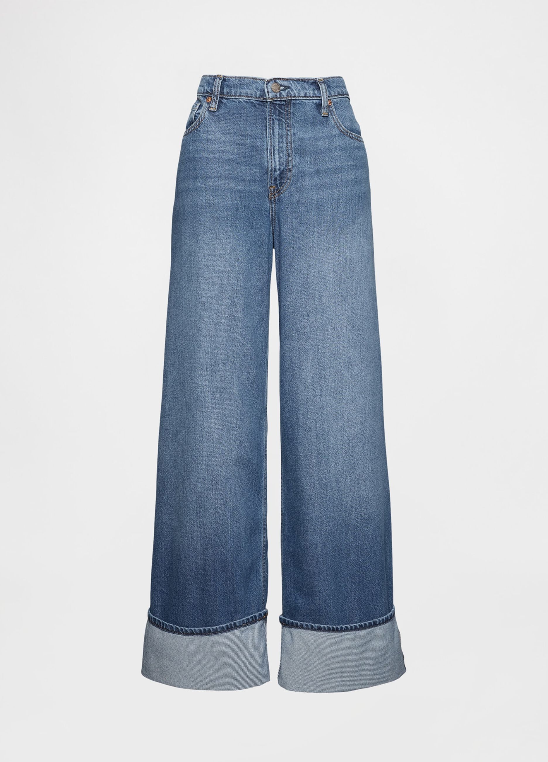 Wide Leg Cotton and Lyocell Blend Jeans by Gap
