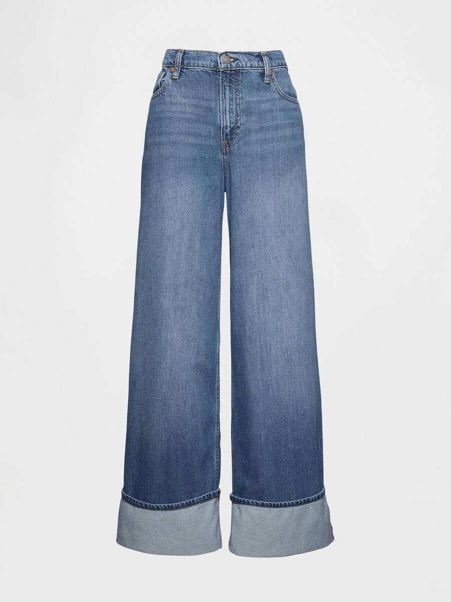 Wide Leg Cotton and Lyocell Blend Jeans by Gap_4