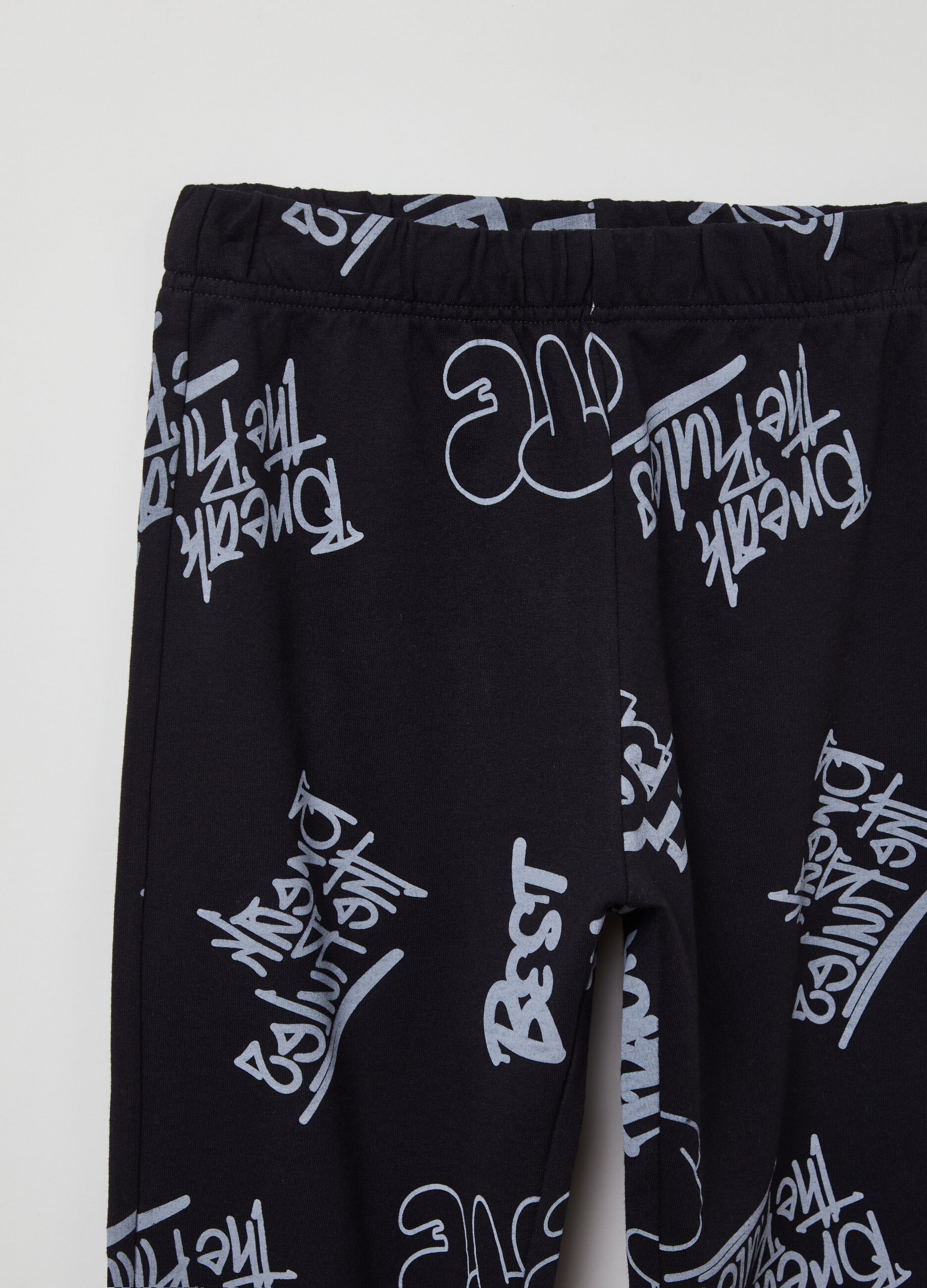 Joggers con profili elasticati e stampa _2