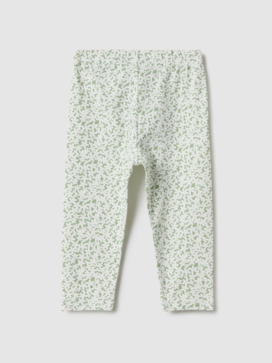 Multicolour Stretch Cotton Leggings for Slim Fit Baby Girl_1