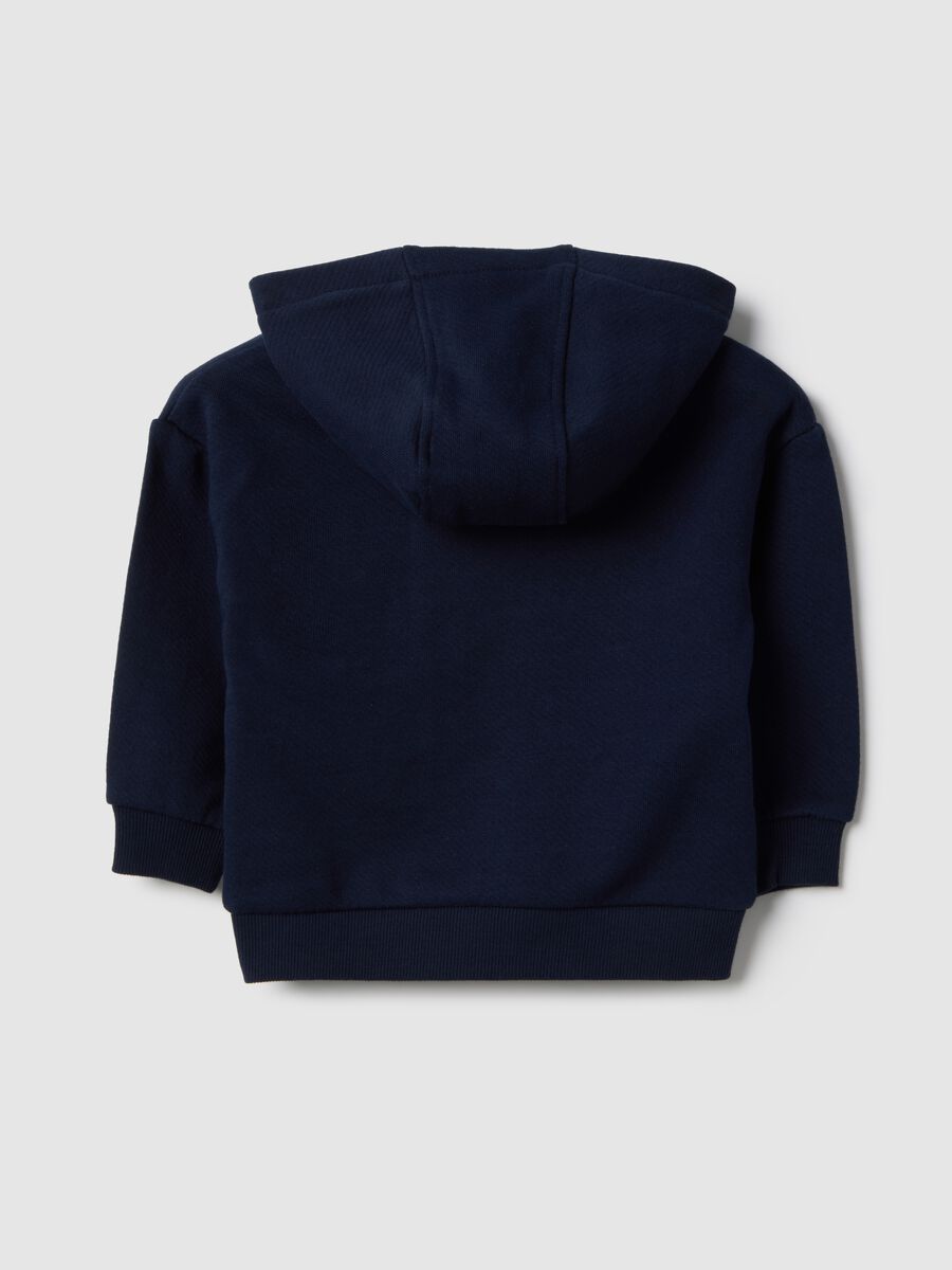 Blue pure cotton hoodie sweatshirt regular fit for baby_1