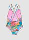 Multicolour stretch fabric swimsuit_1