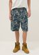 Blue pure cotton denim skater-fit shorts_1