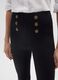 Black stretch leggings with decorative buttons_3