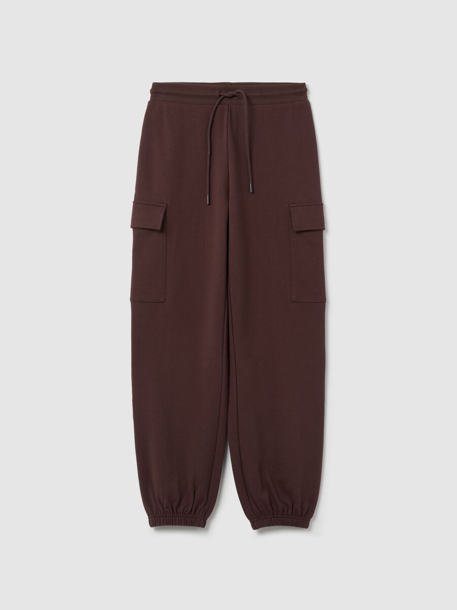 Cargo joggers in fleece_4