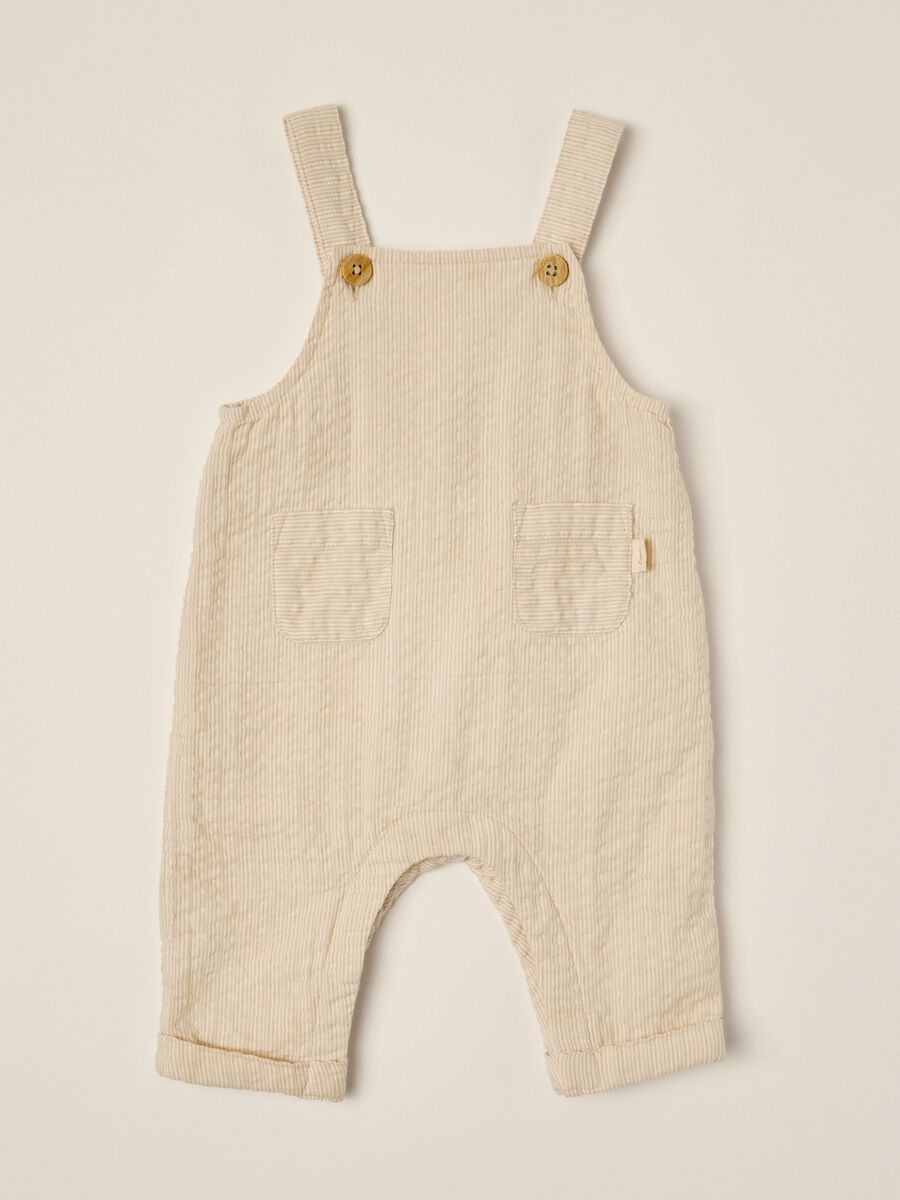 Baby's pure cotton seersucker dungarees by IANA_0