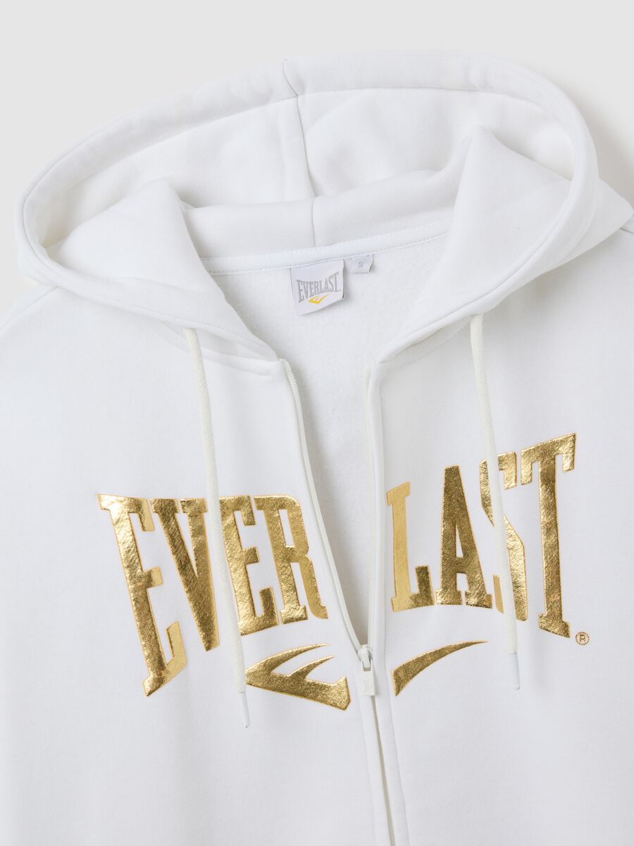 White cotton-blend zip hoodie with print_5